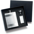 8 Oz. Rimless Stainless Steel Flask w/ Money Clip & Funnel in Gift Box